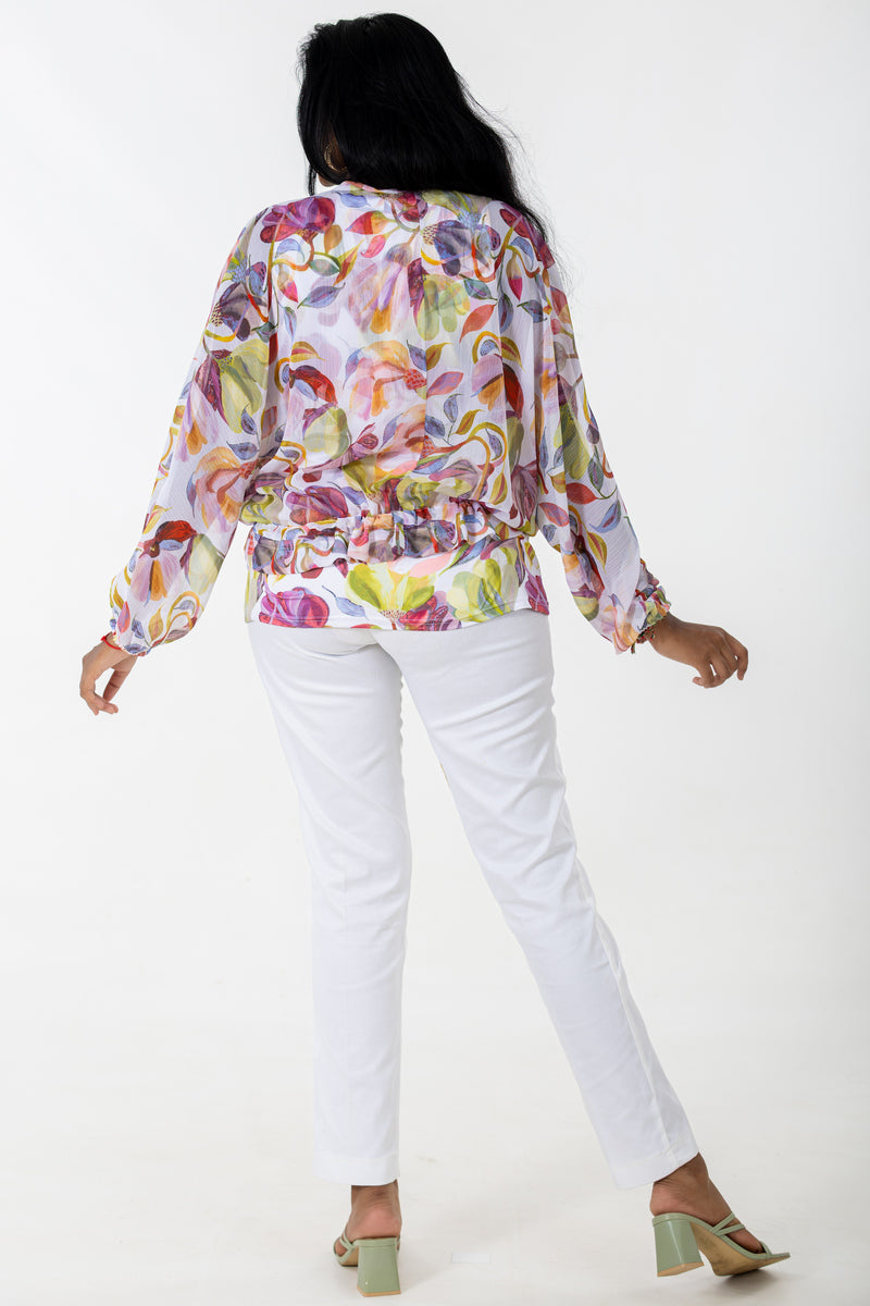 Relaxed Bomber Jacket | Vibrant Blooms