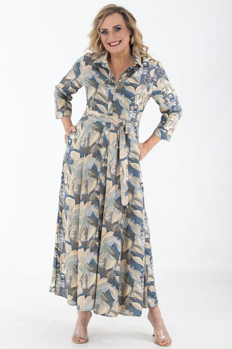 Maxi Shirtwaist Dress – Viscose