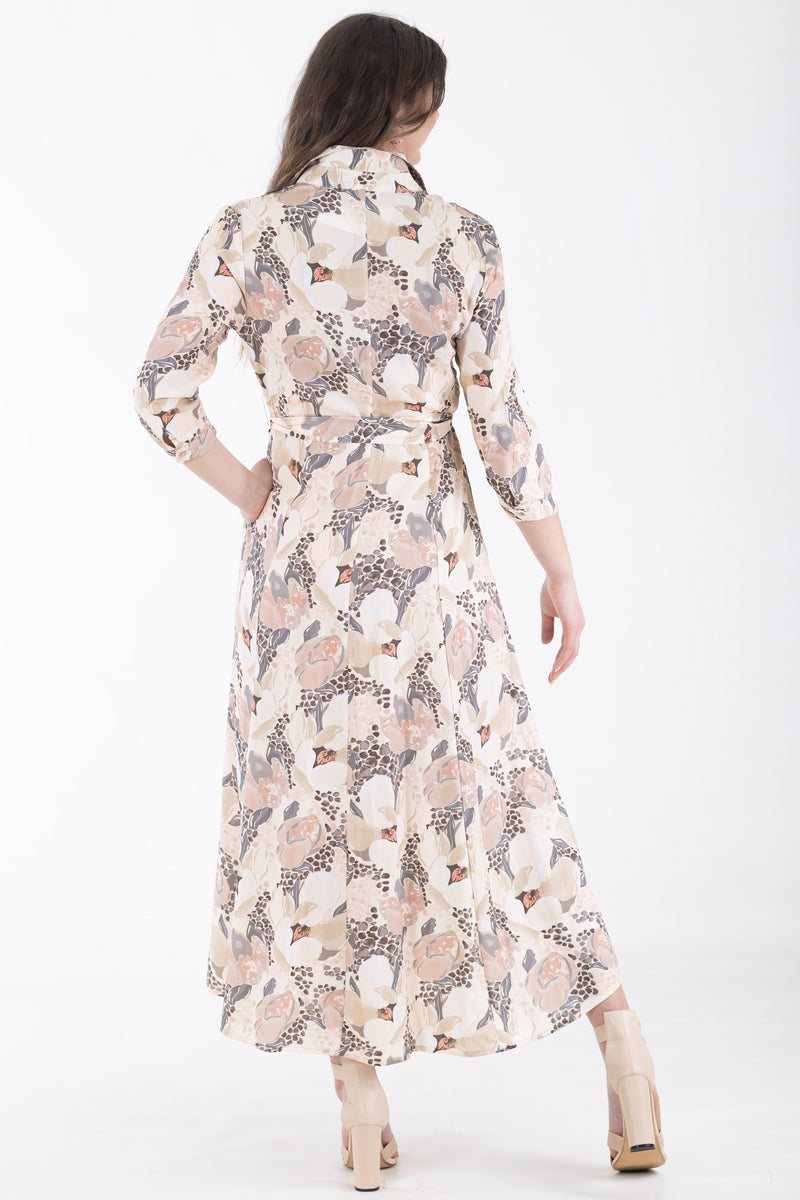Viscose Shirtwaister Dress | Lotus Leopard
