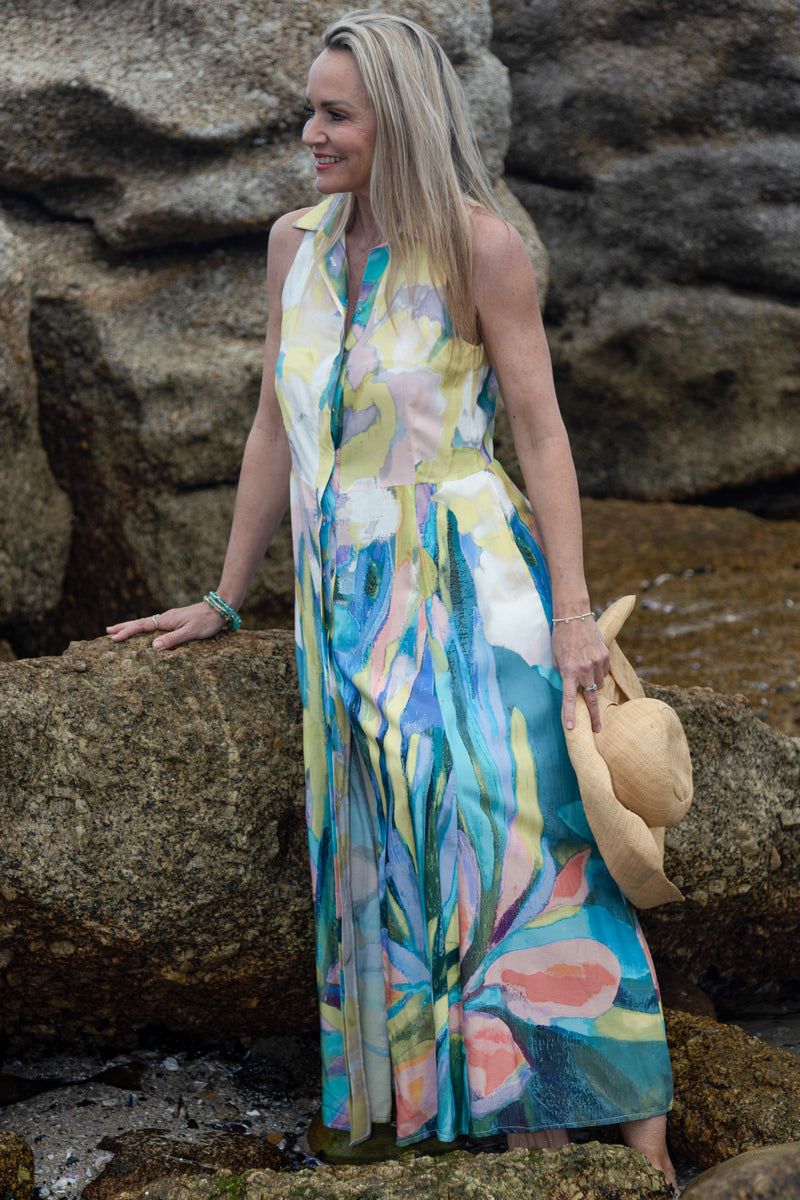 Cutaway Concealed Front Maxi | Flora Haze