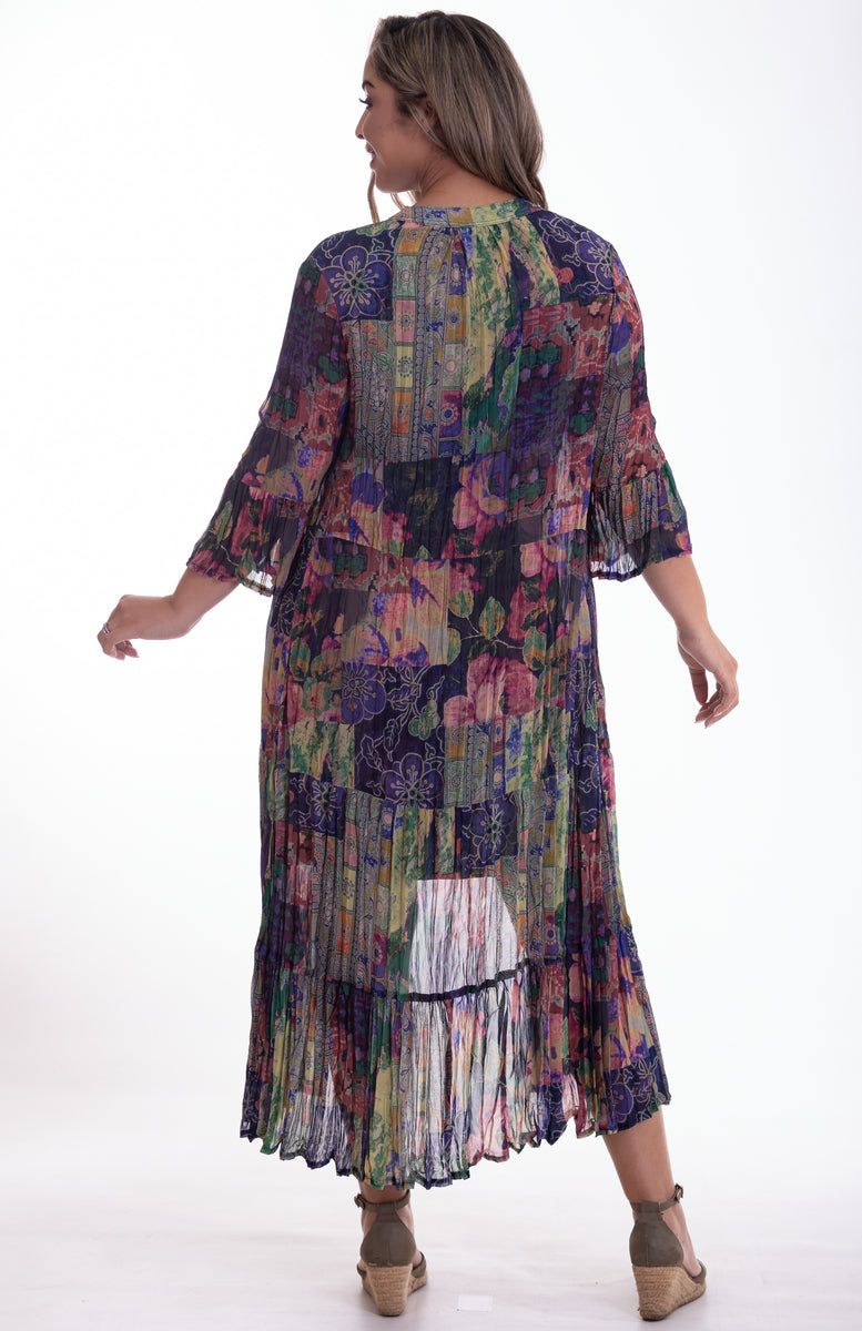 Scrunch Button Thru Maxi Dress | Wanderlust