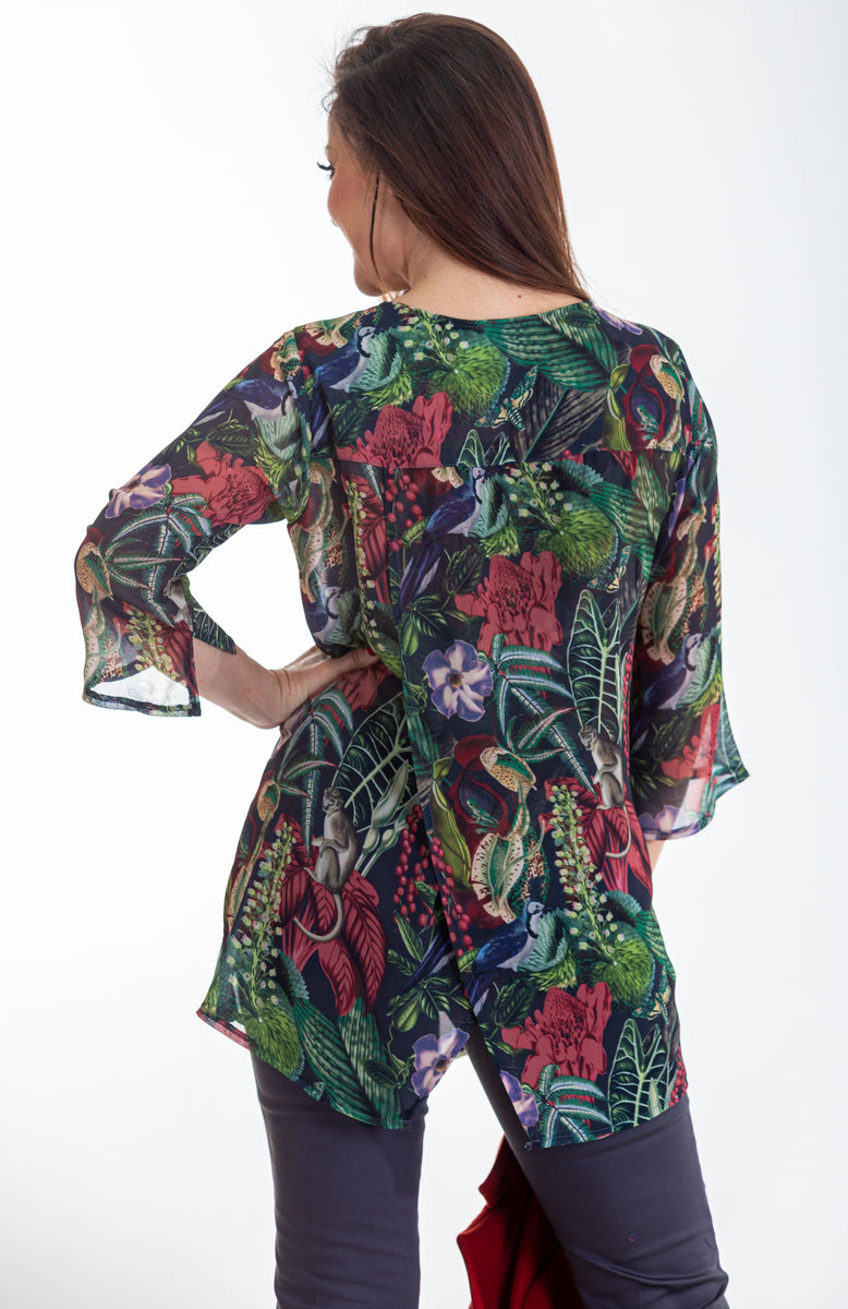 X-Back Sheer Blouse | Enchanted