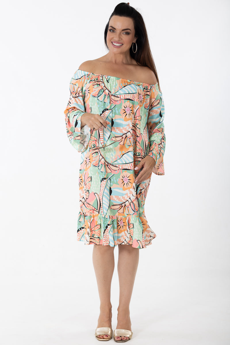 Sheer Midi Tali Dress | Pina Colada