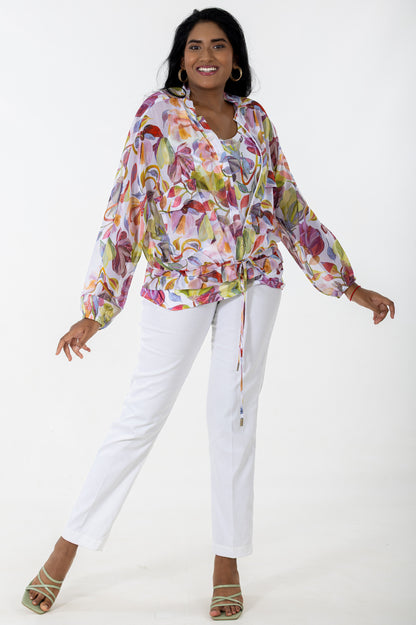 Relaxed Bomber Jacket | Vibrant Blooms