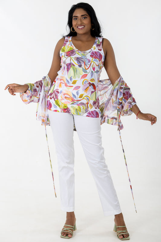 V-Neck Cami | Vibrant Blooms