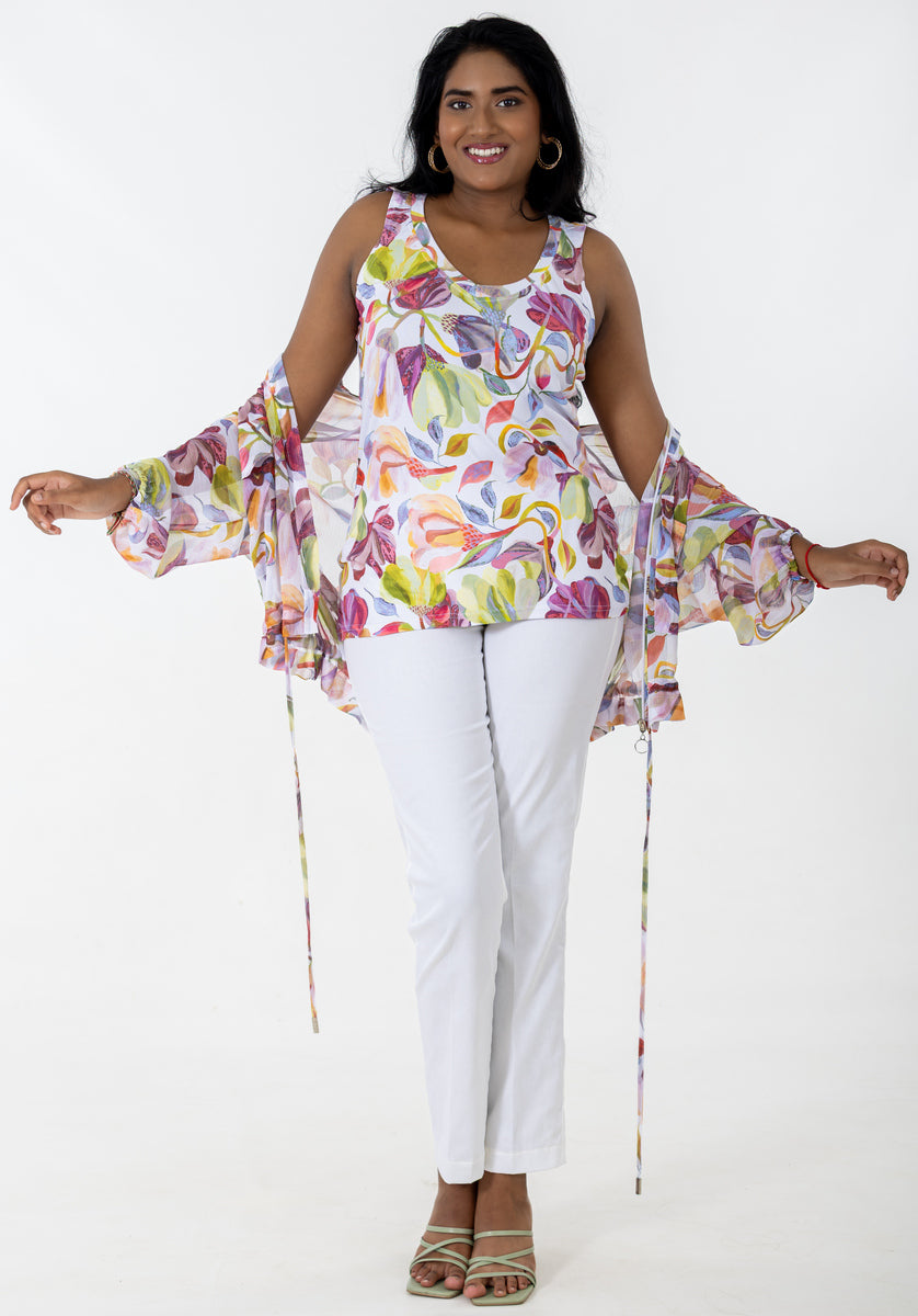 V-Neck Cami | Vibrant Blooms