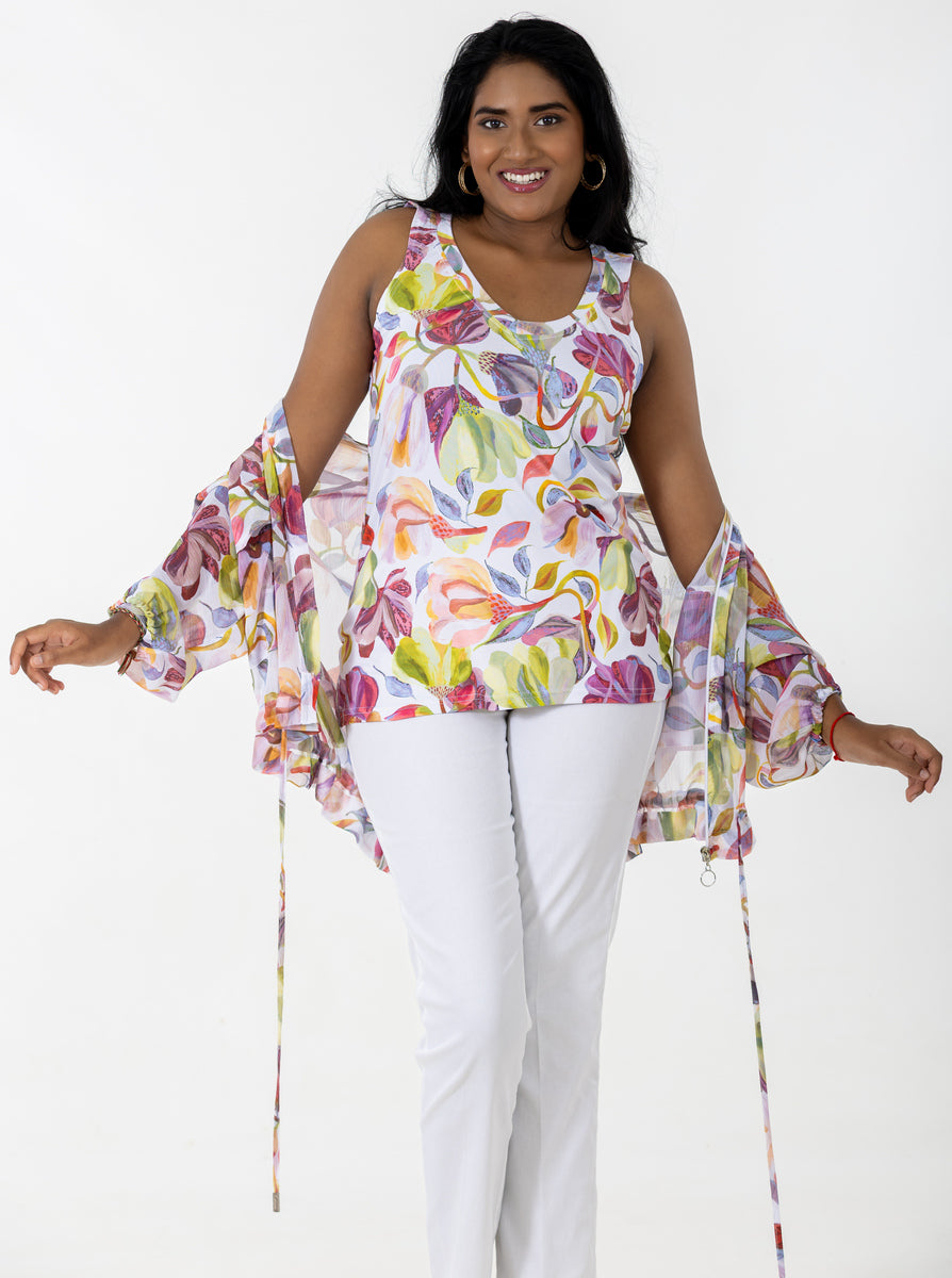 V-Neck Cami | Vibrant Blooms