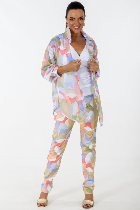 Dolman Boyfriend Blouse | Puzzle Leaves