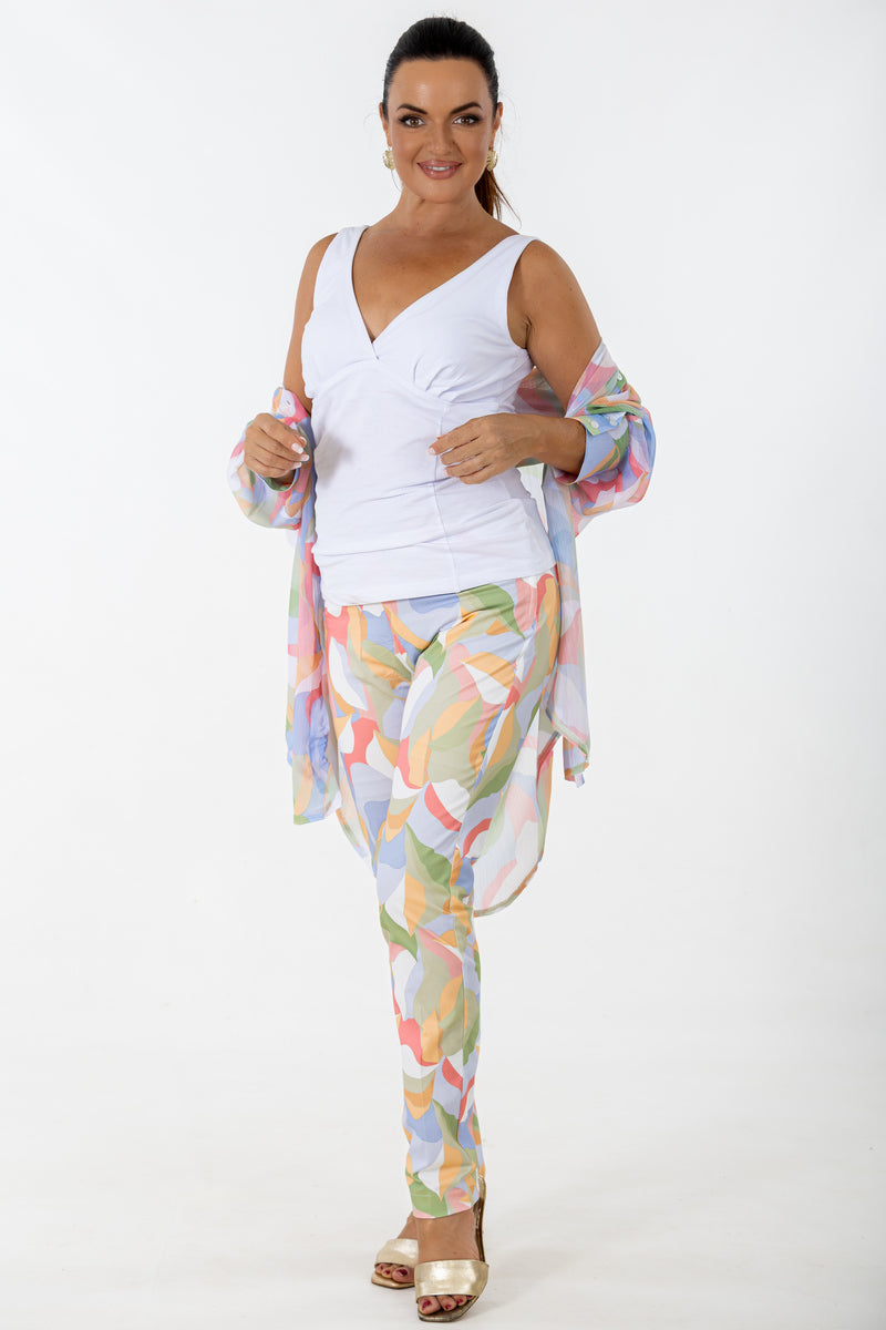 Classic Flat Front Pant | Puzzle Leaves