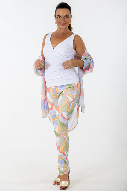 Classic Flat Front Pant | Puzzle Leaves