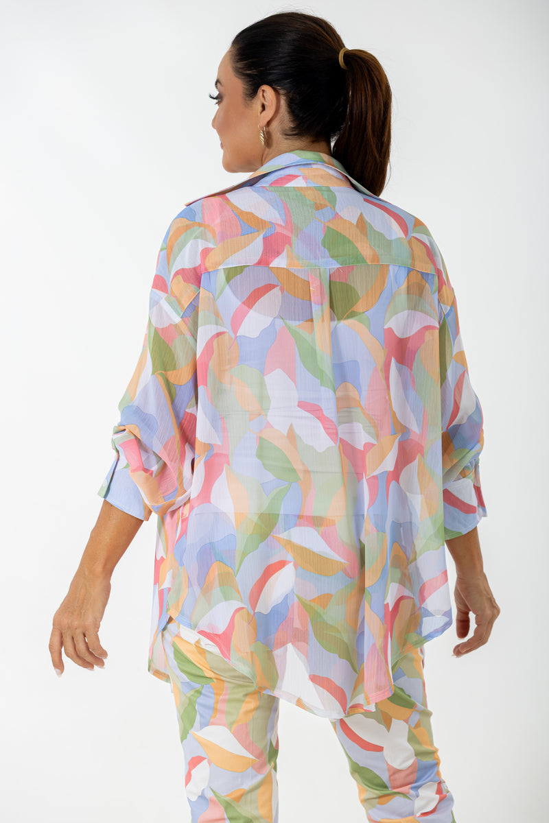 Dolman Boyfriend Blouse | Puzzle Leaves
