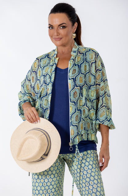 Relaxed Bomber Jacket | Geo Flora