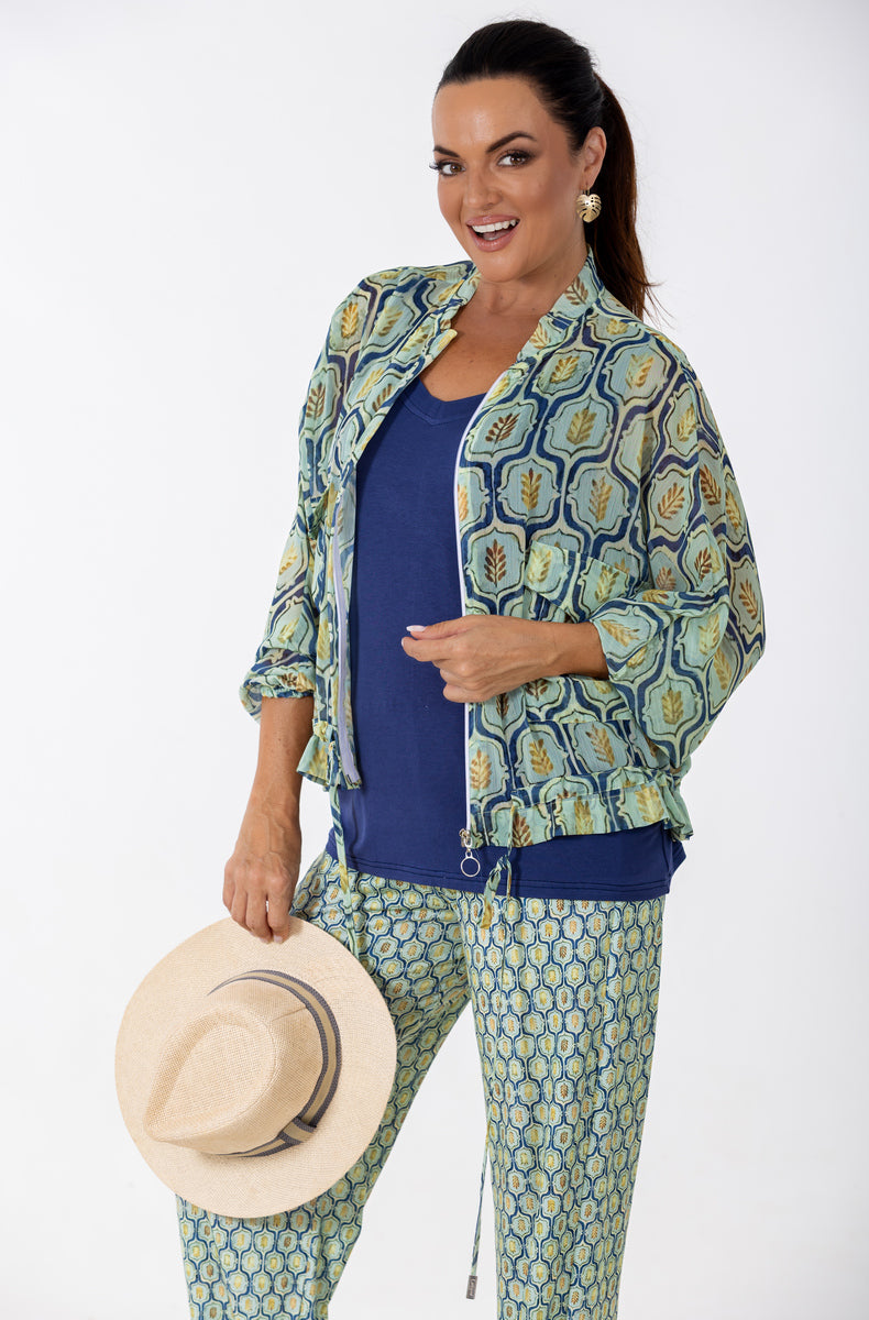 Relaxed Bomber Jacket | Geo Flora