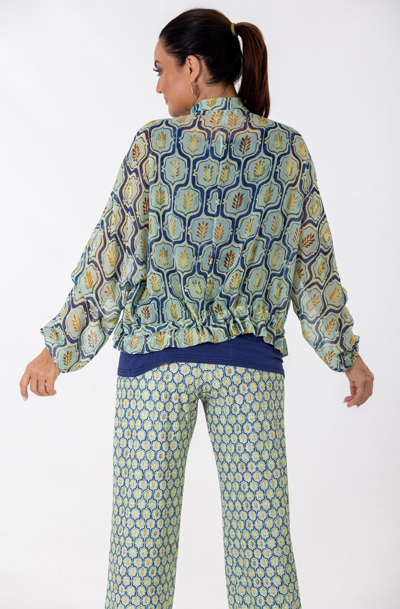 Relaxed Bomber Jacket | Geo Flora