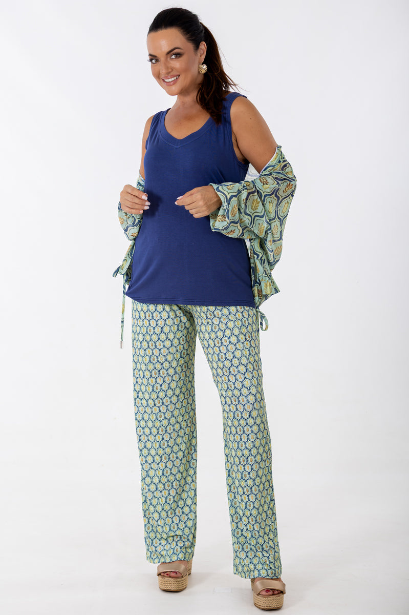 V-Neck Cami | Denim Sky