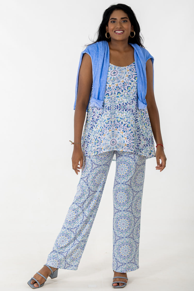 Wide Leg Stretch Pant | Mandala