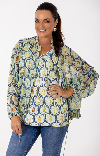 Relaxed Bomber Jacket | Geo Flora