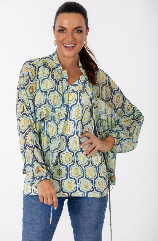 Relaxed Bomber Jacket | Geo Flora