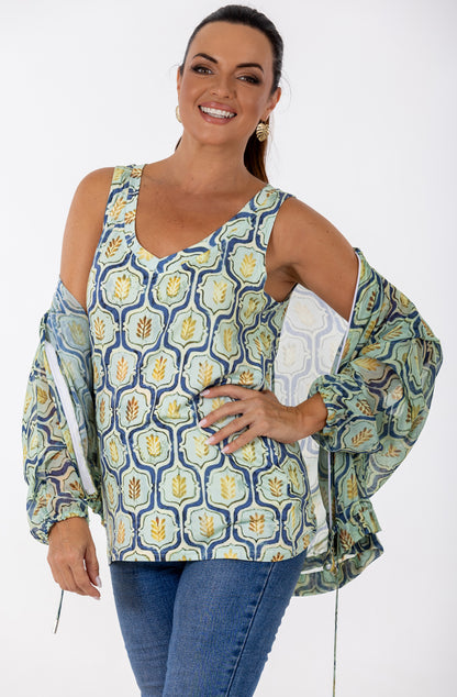 V-Neck Cami | Geo Flora
