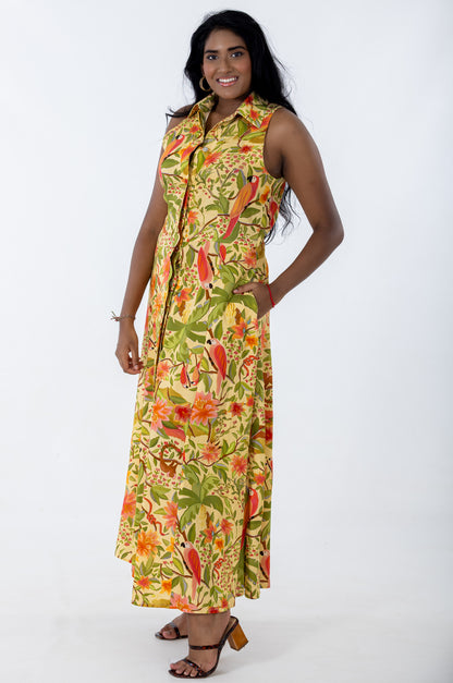 Concealed Front Maxi Dress | Fantasy Forest