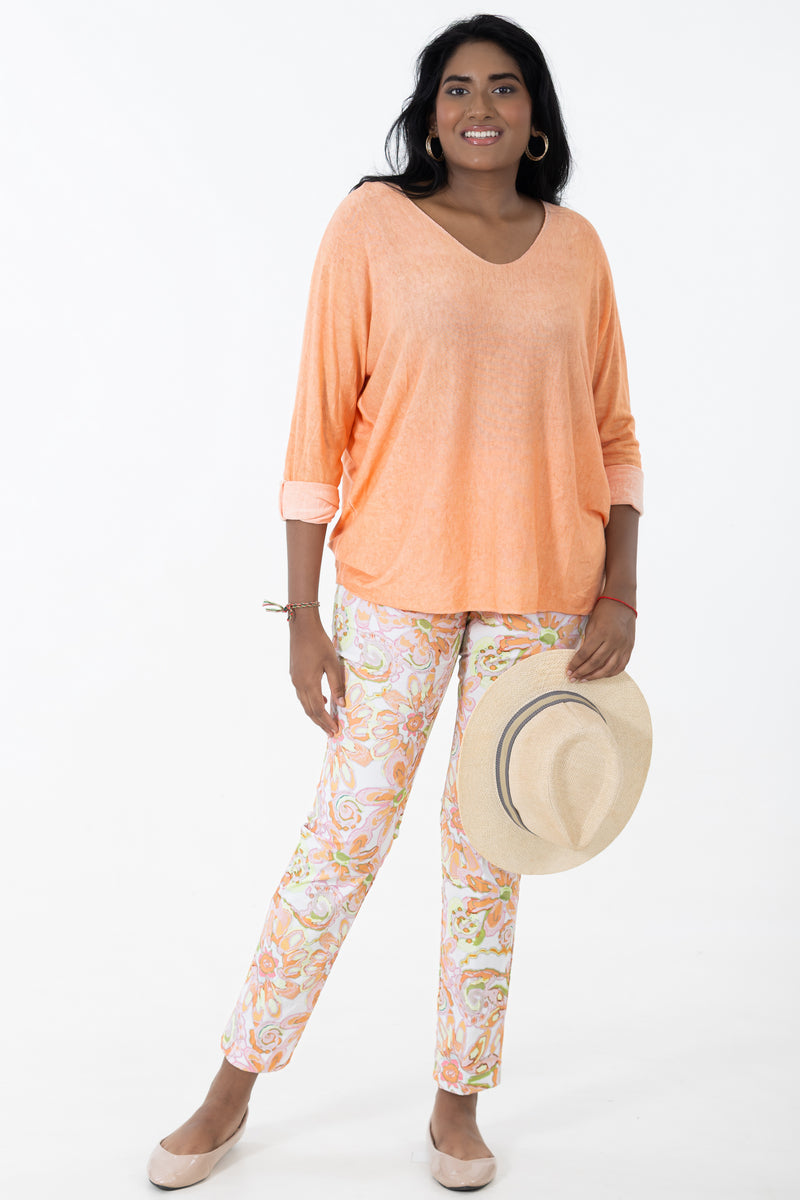 Flat Front 7/8 Pant | Fresh Daisy