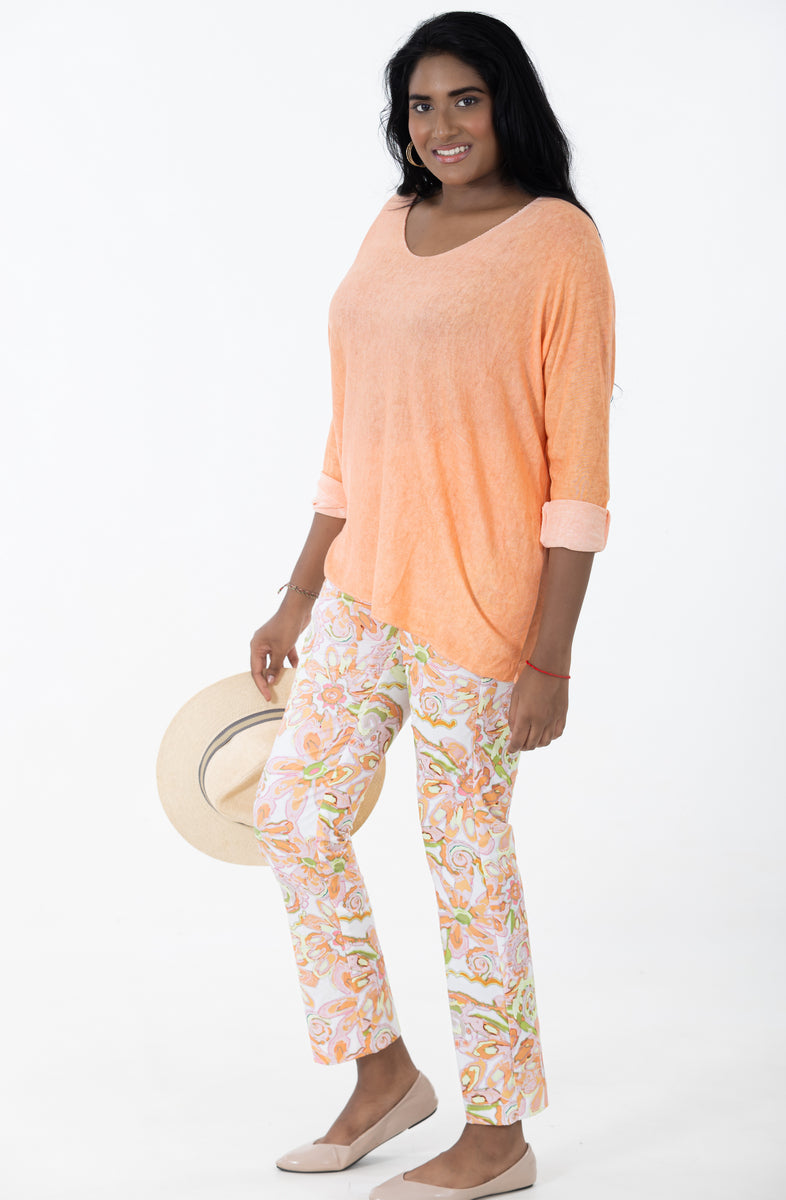 Flat Front 7/8 Pant | Fresh Daisy