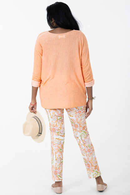 Flat Front 7/8 Pant | Fresh Daisy