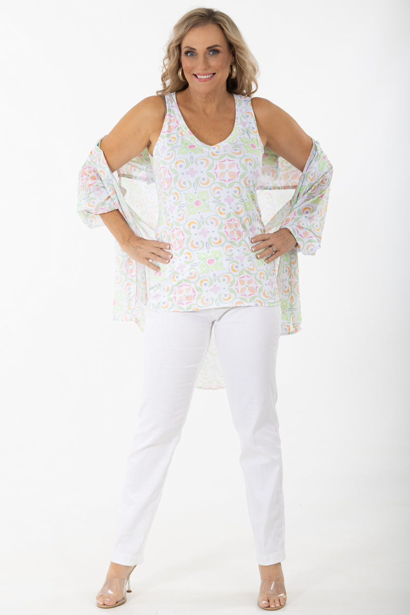 V-Neck Cami | Sorbet Geo