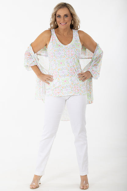 V-Neck Cami | Sorbet Geo