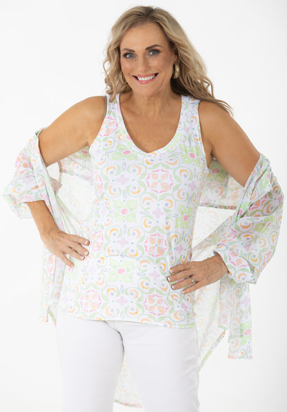 V-Neck Cami | Sorbet Geo