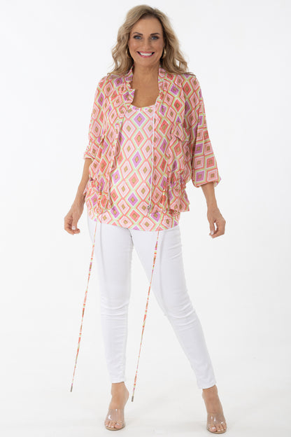 V-Neck Cami | Geo Diamonds