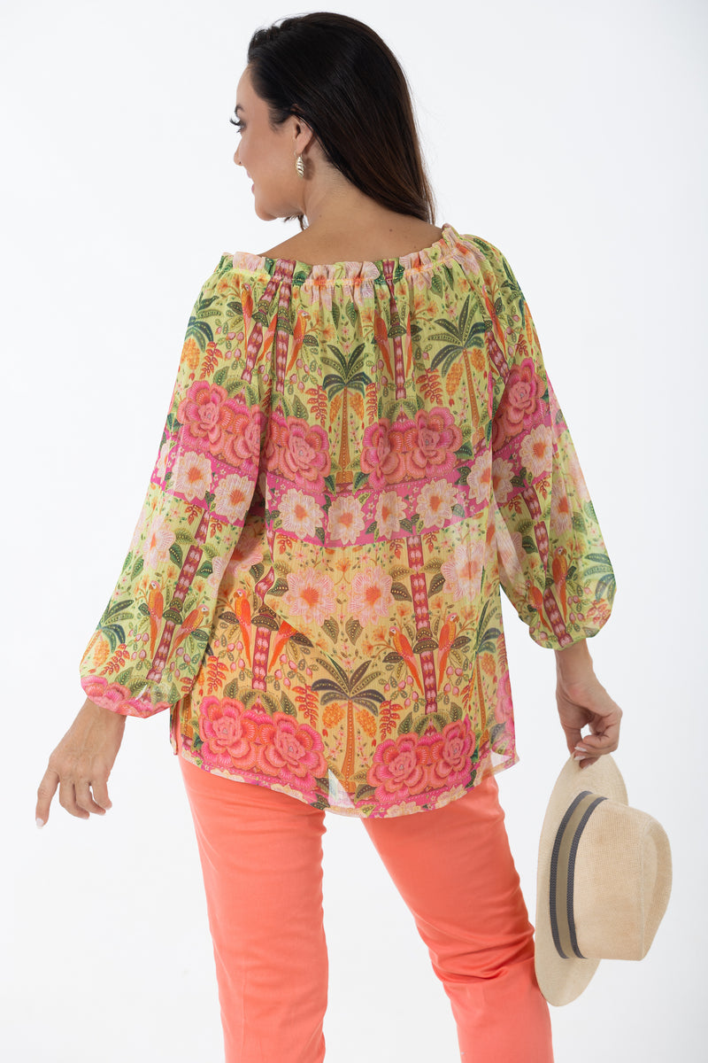 Romantic Sheer Blouse | Jaipur Garden