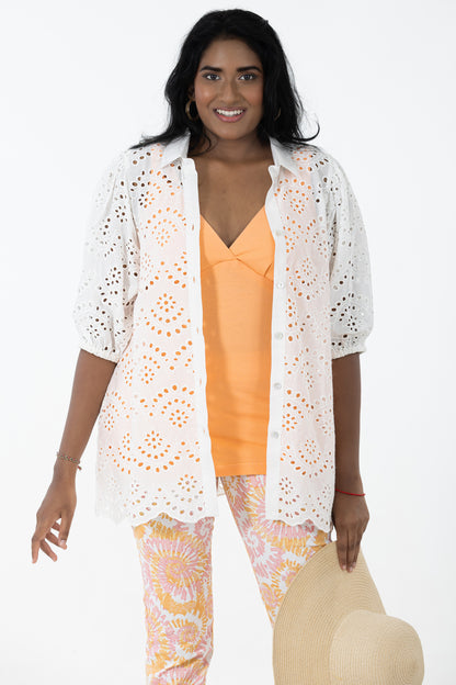 Flat Front 7/8 Pant | Coral/Frappe Shells