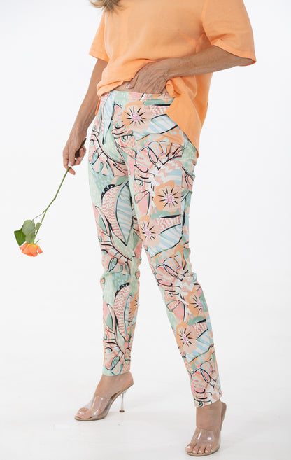 Flat Front 7/8 Pant | Pina Colada