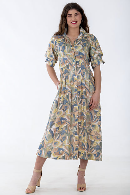 Maxi Waist Tuck Button Through Dress | Sunkissed Blooms