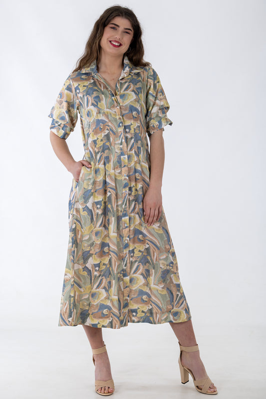 Maxi Waist Tuck Button Through Dress | Sunkissed Blooms