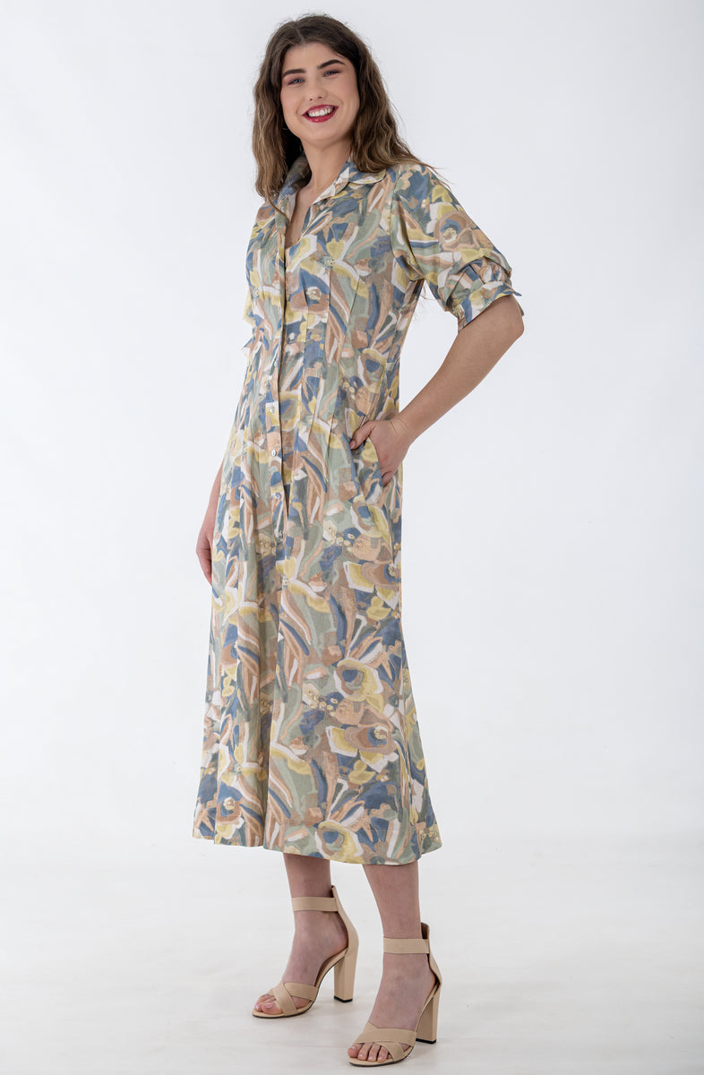 Maxi Waist Tuck Button Through Dress | Sunkissed Blooms