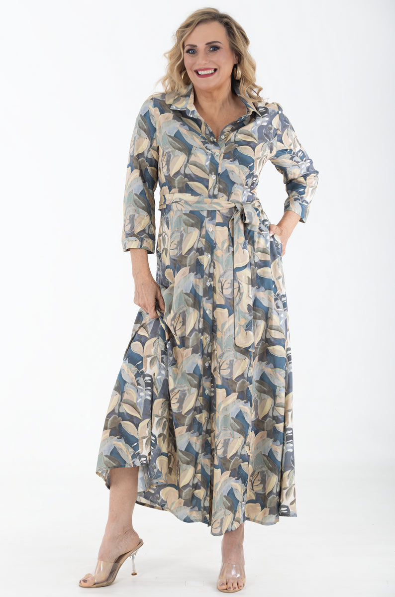 Maxi Shirtwaist Dress – Viscose | Enchanted