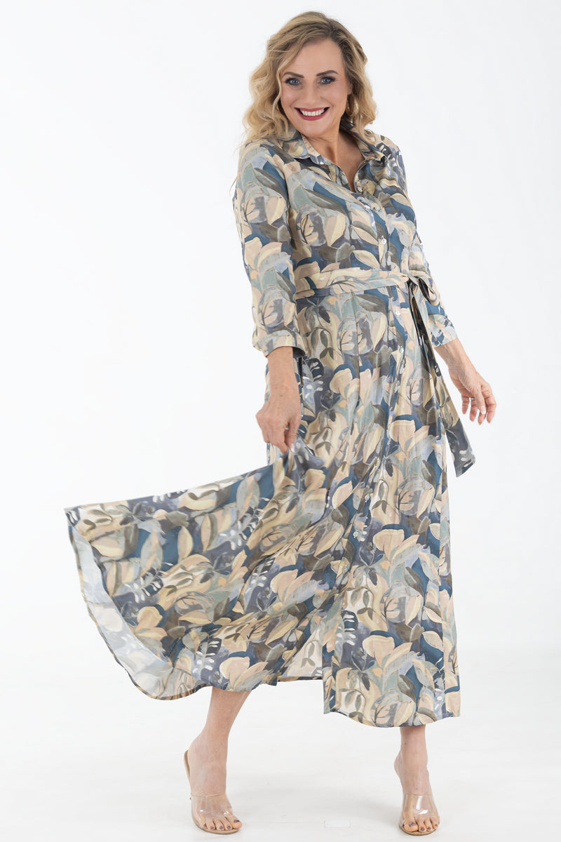 Maxi Shirtwaist Dress – Viscose | Enchanted