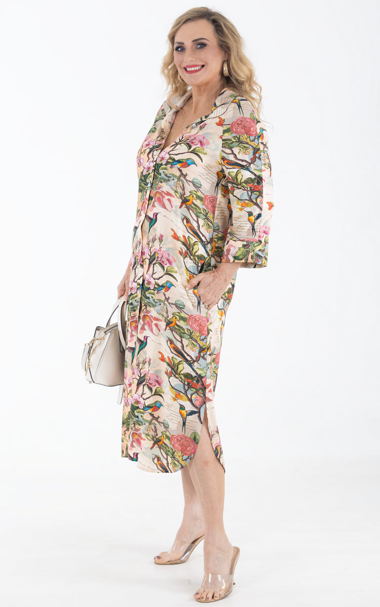 Raglan Button Through Maxi Dress | Poetry in Motion