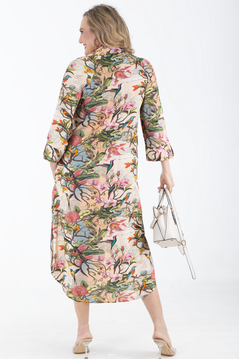 Raglan Button Through Maxi Dress | Poetry in Motion