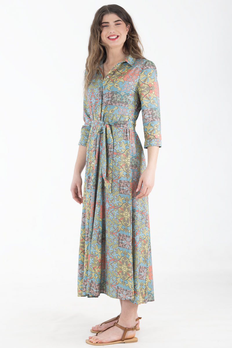 Viscose Shirtwaister Dress | Baroque Mosaic