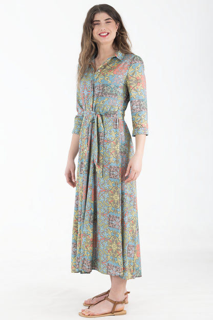 Viscose Shirtwaister Dress | Baroque Mosaic