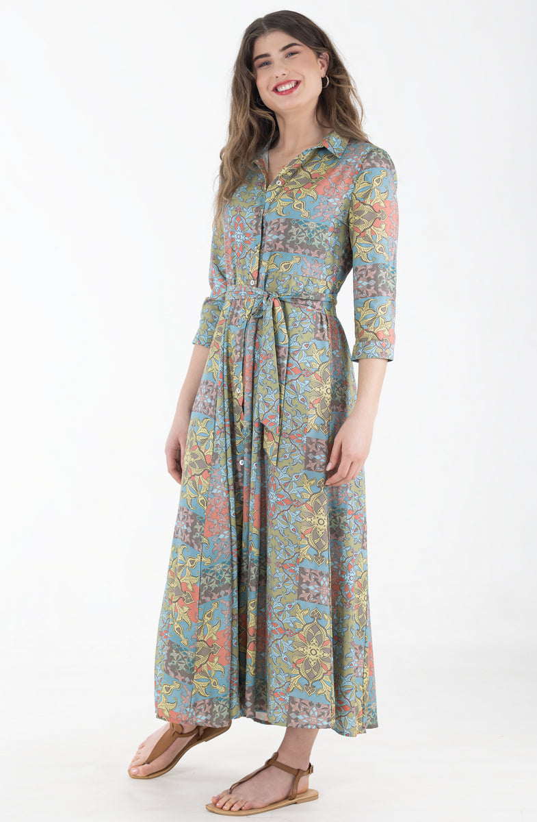 Viscose Shirtwaister Dress | Baroque Mosaic