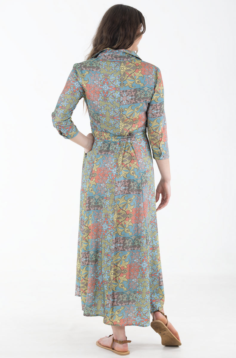 Viscose Shirtwaister Dress | Baroque Mosaic