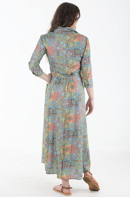Viscose Shirtwaister Dress | Baroque Mosaic