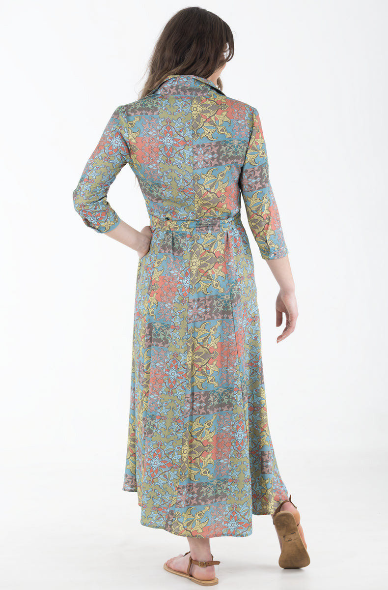 Viscose Shirtwaister Dress | Baroque Mosaic