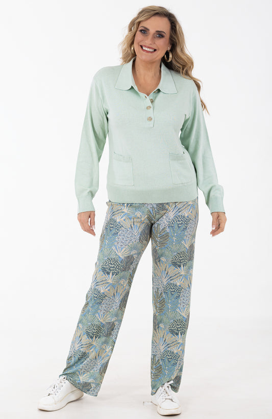 Classic Collar Jersey | Tarragon