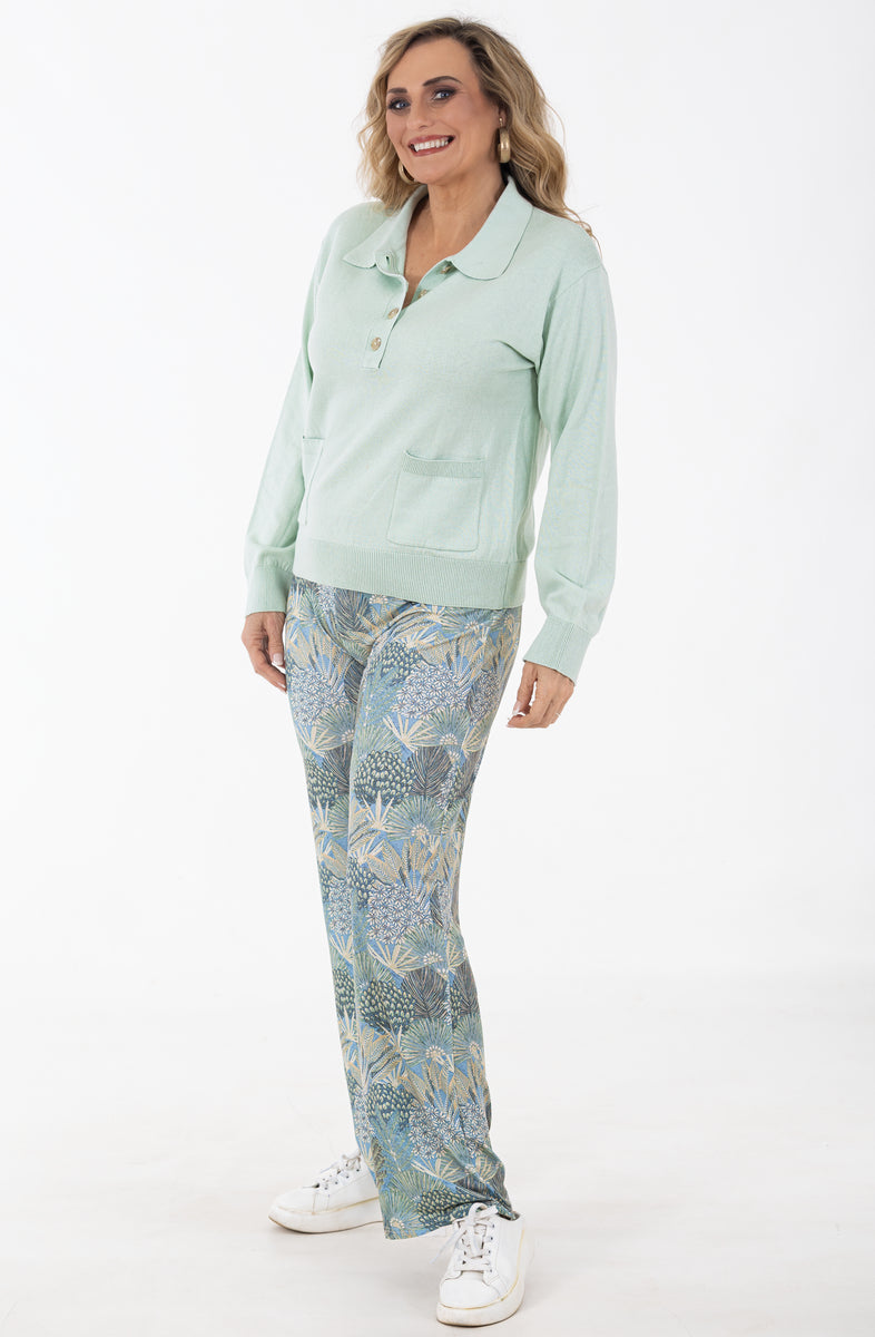 Classic Collar Jersey | Tarragon