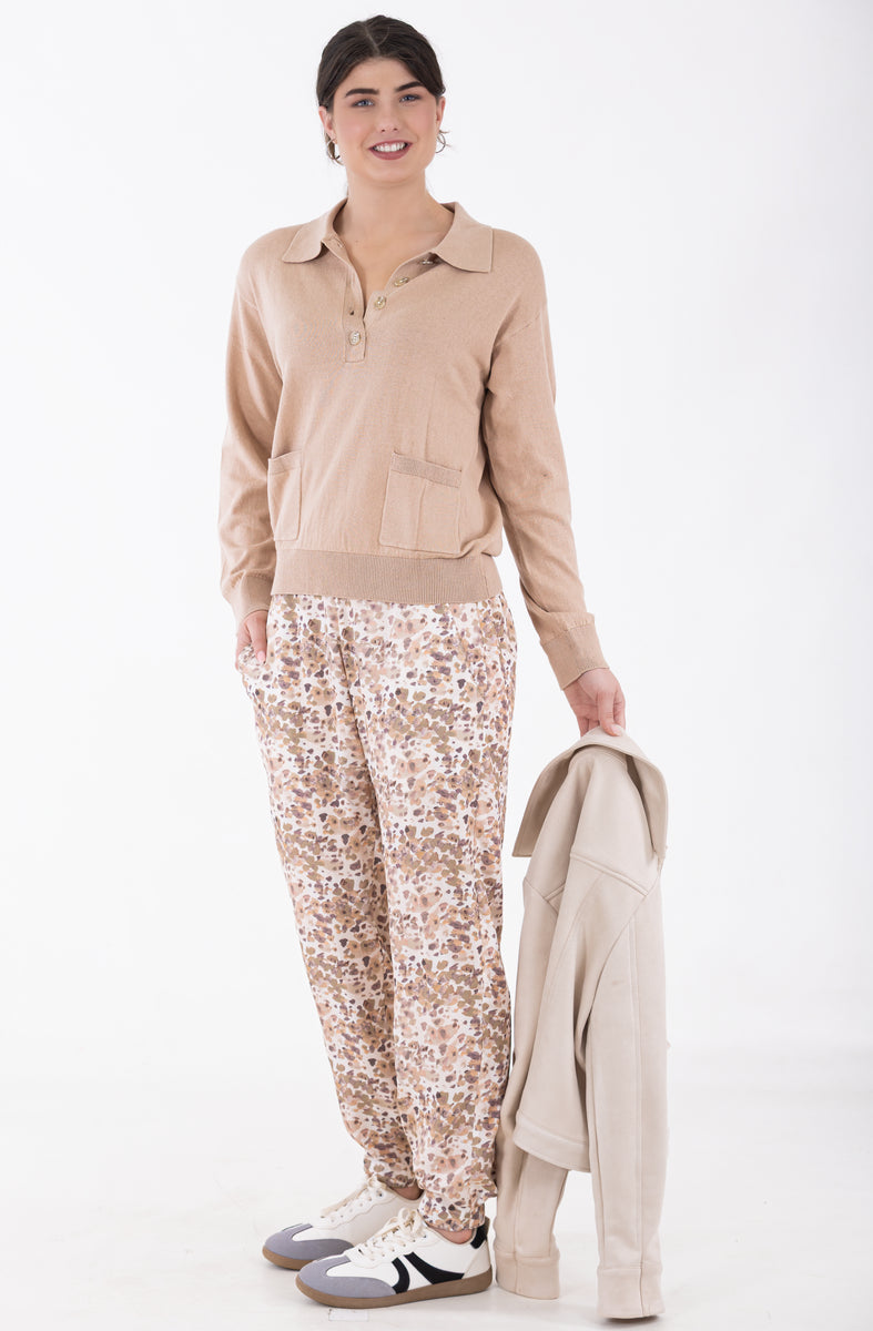 Classic Collar Jersey | Nougat